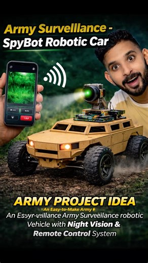Surveillance Robotic Car | Army Project Idea | Part 1 #shorts