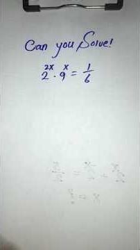 A Nice Olympiad Exponential Problem | Can You Solve This? #maths #khanx #mathematics #mathstricks