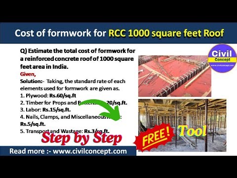 How to calculate quantity of formwork | Cost of formwork RCC Slab