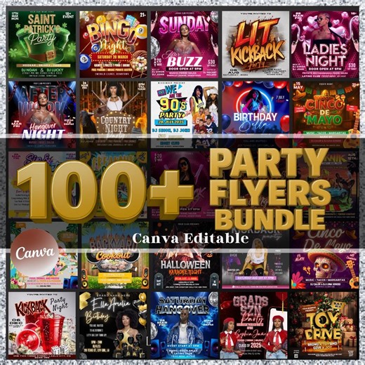 Party Flyers Bundle, Club Party Flyers, Night Club Flyers, Freaknik Party Flyer, Birthday Event Flyer Sunday Hangover Party Flyer Pool Party - Etsy