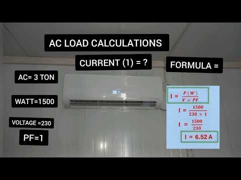 How to Ac load calculation #actechnician #Acloadcalcultions #ac #powercalcutions #currentcalcultions