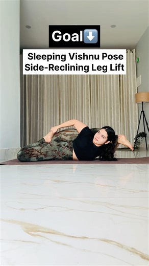 Learn Anant Aasan in 10 Seconds | Side Reclining Leg Lift Yoga #Shorts