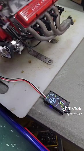 MINI SMALL BLOCK V8 WITH RPM GAUGE #rctanksandtrucks #rccars #rctanksandtrucks247 #team_ninja_pro #rc #rclife #rclifestyle #scalerc #modelengineering #modelengine #stirlingkit #toyan #cison #cisonv8 #cisonengine