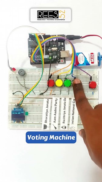 Make Your Voting Machine EVM using arduino #arduino #stemkit #arduinoproject #diy #tech #viral