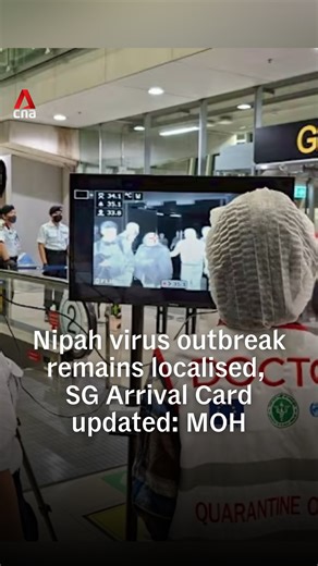 The electronic health declaration card within the SG Arrival Card has been enhanced to prompt travellers who declare symptoms to provide details of recent travel destinations, including the West Bengal region, said Senior Minister of State for Health Dr Koh Poh Koon in parliament on Thursday (Feb 12). He added that the Nipah virus outbreak is currently localised and not widespread, noting that there is no urgency at this stage to procure vaccines in anticipation of a global pandemic. #sgnews #si