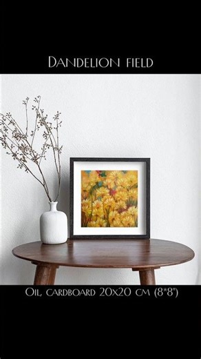 Oil painting on cardboard, 20x20 cm (8x8 inches)