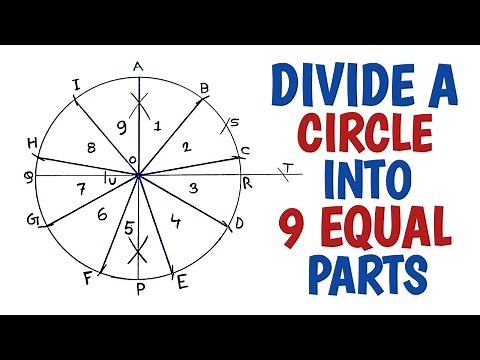 How to divide a circle into 9 equal parts....