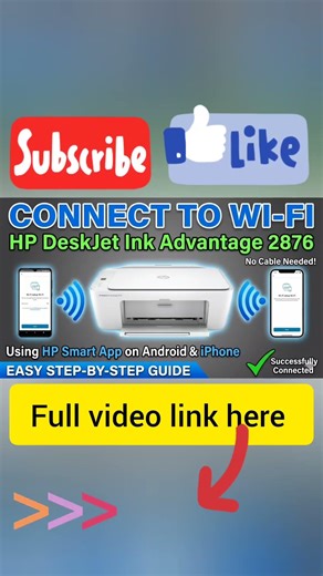 How to connect HP DeskJet Ink Advantage 2876 printer to Wi-Fi use HP Smart app on Smart phone iphone