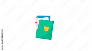 File folder animated icon files, making it ideal for use in business and finance applications or platforms.