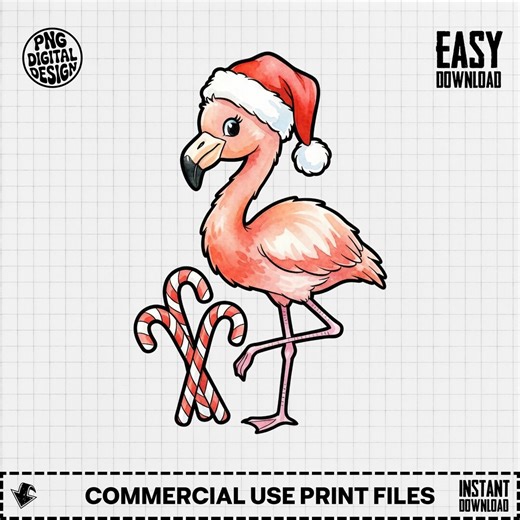 Christmas Flamingo PNG, Santa Flamingo Clipart, Candy Cane, Holiday Png, Sublimation Png, Digital Download - Etsy