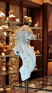 A beautifully carved Roman table leg shaped as a standing lion, dating to around 100 A.D. Made from fine marble, it once supported a luxury table in an elite Roman home—a powerful reminder of how the ancient world brought art into everyday life. #AncientLevant #RomanArtifacts #AncientArt #MarbleSculpture #Antiquities | Ancient Levant