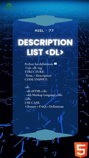 HTML DESCRIPTION LIST #music #shorts