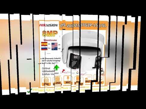 Hikvision 8MP Panoramic ColorVu Turret IP Camera DS-2CD2387G2P-LSU/SL 4K Security Double Lens Color