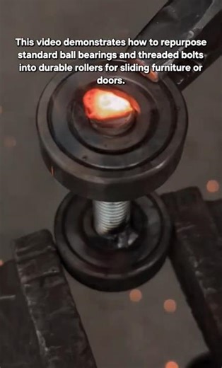 DIY Heavy-Duty Sliding Door Rollers from Recycled Bearings
