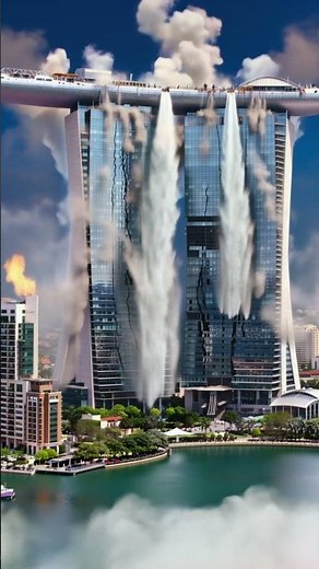 “WORLD’S MOST FAMOUS ROOFTOP POOL COLLAPSES! 😱💦 Marina Bay Sands Disaster” 世界一有名な屋上プールが崩壊！😱💦