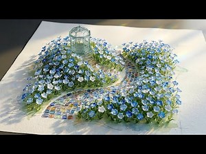 【AI】ASMR Drawing 12-Month Gardens with Glass Pens #aiasmr