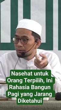 Rahasia Sukses Bangun Jam 3 Pagi Tanpa Mengantuk | Ustaz Adi Hidayat
