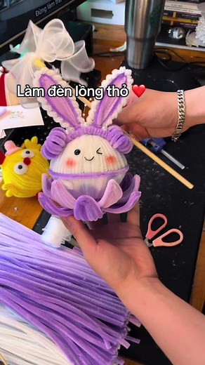 Hướng dẫn làm đèn lồng thỏ đẹp cho Trung Thu