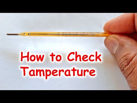 How to measure human body temperature fever with mercury thermometer