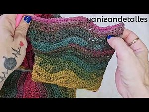 tutorial bufanda crochet, muy facil