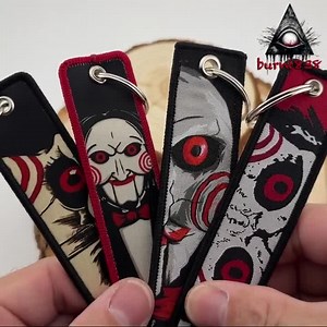 Billy the Puppet Keychain Saw Horror Movie Embroidered Keychain Jigsaw Clown Key Ring Scary Horror Gift | Free Shipping - Etsy