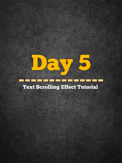 Text Scrolling Effect Tutorial: How to Create Moving Text