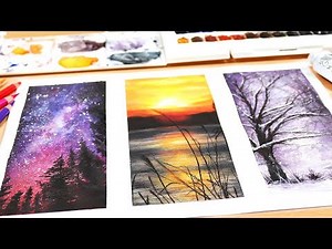 3 EASY WATERCOLOR PAINTINGS FOR BEGINNERS