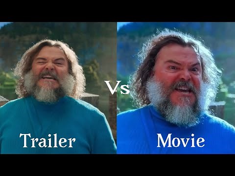 “I… am STEVE” A minecraft movie trailer vs movie comparison ‪@WarnerBros‬ (MOST VIEWED VIDEO)