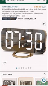 1.4K views | SZELAM Digital Alarm Clock ⏰ #amazonfinds #homehacks #entrywaydecor #amazonhome #amazonmusthaves #amazonfavorites #amazonhomefinds #forthehome #homefinds #founditonamazon #amazonfind #homedecor #dc87 | Chic and Sleek | Facebook