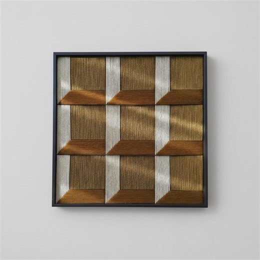 Handmade Geometric String Art Wall Decor, Scandinavian Optical Illusion Panel - Etsy