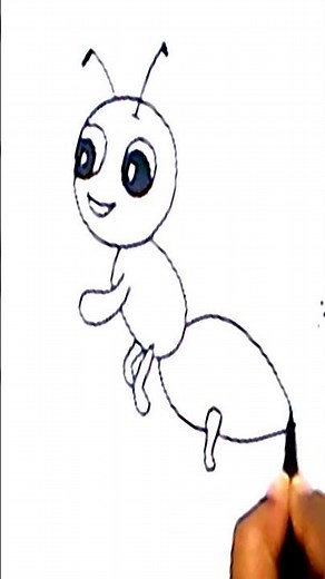 How to Draw Ant With Leaf/Simple Drawing of Ant With Leaf #shorts #ytshorts #drawing ‪@EasyArtbyPG‬