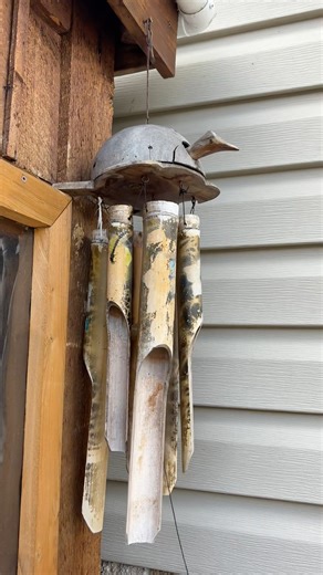 ASMR wind chime sounds!! i loveeee how the wood chimes sound omg #windchimes #outdoorasmr