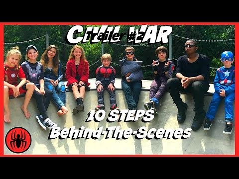 Captain America: Civil War Trailer 2, 10 steps BEHIND THE SCENES kid deadpool | SuperHeroKids BTS 5
