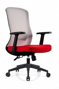 [Hot Item] MID-Back Red Swivel Fabric Upholstery Task School Reception Office Chair