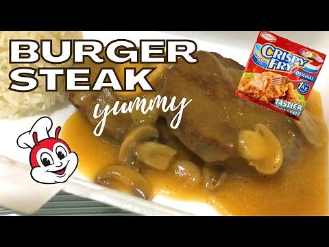 HOW TO MAKE MUSHROOM GRAVY USING CRISPY FRY | BURGER STEAK TASTES LIKE JOLLIBEE | GRAVY SAUCE