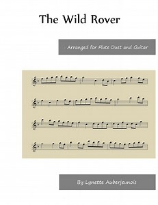 The Wild Rover - Flute Duet with Guitar Chords by Irish Folk Song - Flute, Easy Guitar, Flute Duet - Beginning Digital Sheet Music | Sheet Music Plus