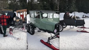 VIDEO: Model T Snowmobile Gathering In Upstate New York