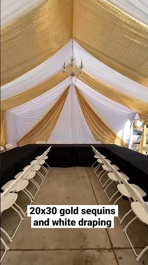 Tent draping a 20x30 tent