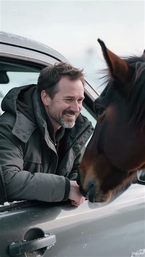 The mare calls out to her foal in panic