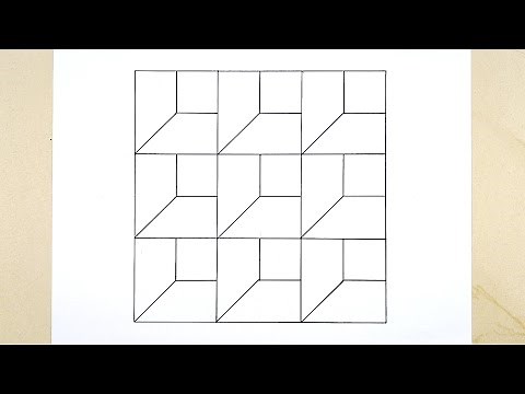 Geometric Line Art in Square | Square Up Your Drawing Skills with Geometric Patterns with ‪@learnart‬