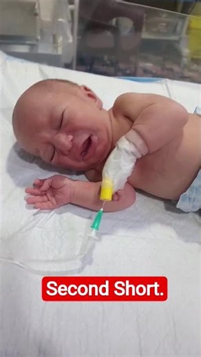 Tiny Warrior 🙏 Baby Receiving Urgent Injectable Care Through IV Line