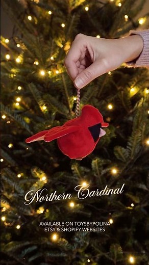 Sew the Northern Cardinal! Get my Sewing Pattern with detailed instructions and follow the steps 🧵
