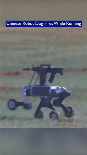 Chinese Robotic Wolf Fires While Running Across Rough Terrain!!