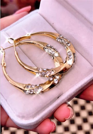 Must-Have Earring Stack: Gold Hoops & Sparkly Diamonds