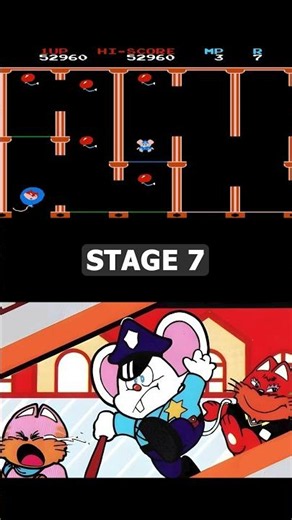 Mappy (NES) Stage 7