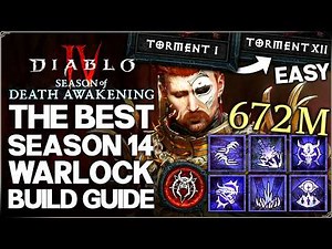 Diablo 4 - New Best OP HIGHEST DAMAGE Warlock Build - Season 14 Claw Combo = Easy Torment 12 Guide!