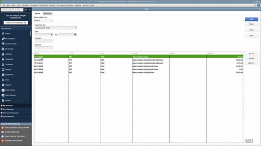 Find Transactions in QuickBooks Desktop Pro - Instructions