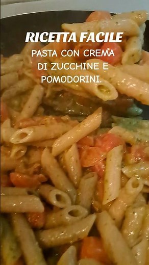 RICETTA FACILE:pasta con crema di zucchine e pomodorini cremosa e leggera!#cucinafacile #pastalover
