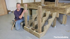 Learn several fool-proof methods for supporting and connecting stringers and guardrails when building an outdoor staircase. | Fine Homebuilding Magazine