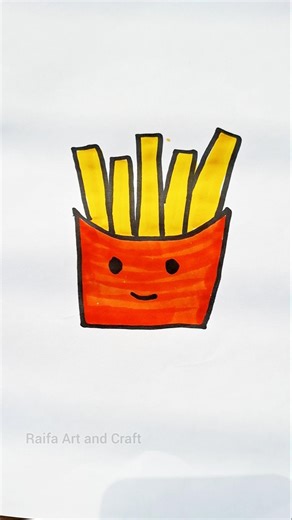 french fry drawing #frenchfries #drawing